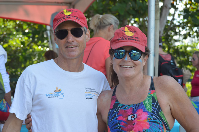 Rick Peters and Eney Jones - regulars at the Barbados Open Water Festival