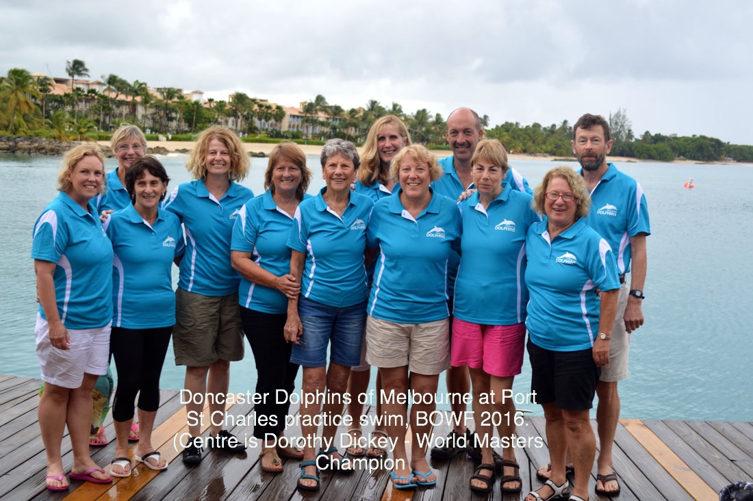 Australians at Barbados Open Water Festival - Dorothy Dickey centre